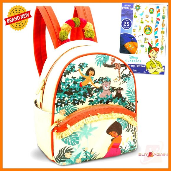 Mini Leather Backpack for Women, 12-Inch Fashion Purse with Tattoos Bundle main image 7